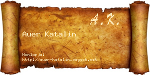 Auer Katalin névjegykártya