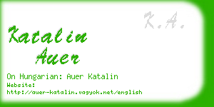 katalin auer business card